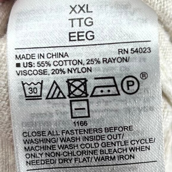 Old Navy White Long Sleeve Cotton Viscose Button Cardigan Sweater Size XXL - Picture 7 of 7